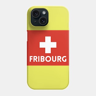 Fribourg City in Swiss Flag Phone Case