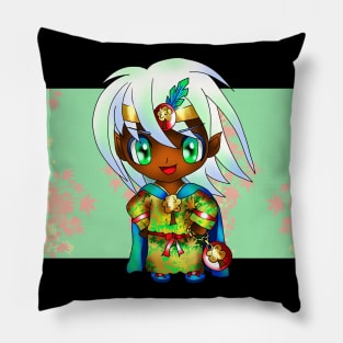 cute dnd elf cleric serving zivilyn, god of wisdom Pillow