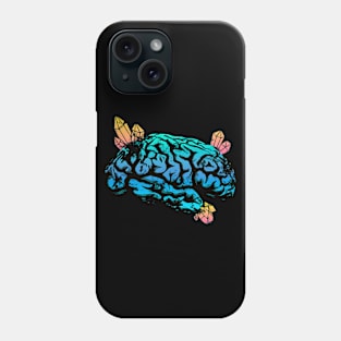 Crystals Brain - Blue and Yellow Phone Case