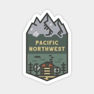 Pacific Northwest Cabin Magnet