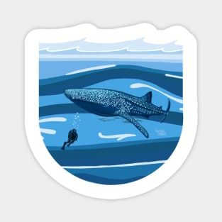 Whale shark - abstract art Magnet