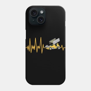 Sprint Car Racing Heartbeat Phone Case