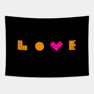 Love Pink Heart Tapestry