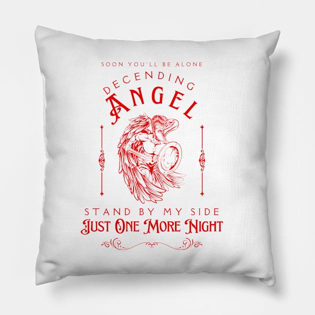 Decending Angel Pillow by A TrustyWorthy Syndicate 