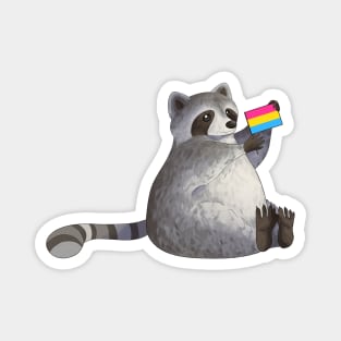 Pansexual Pride Raccoon Magnet