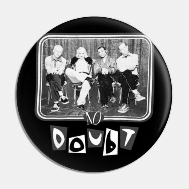 No doubt /// Vintage black and White Pin by OB BROTHERS