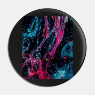 Blue and Pink Underwater Texture Pin