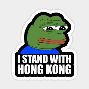 I Stand With Hong Kong - Pepe Magnet