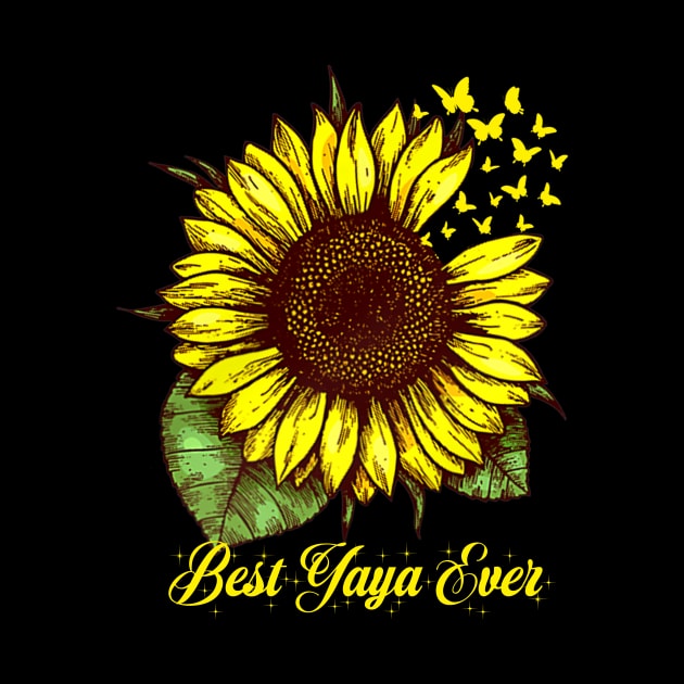 Best Yaya Ever Sunflower Gift by Tun Clothing