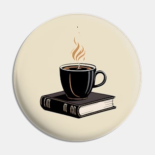 book and cup of coffee Pin