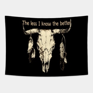 It Feels Like I Only Go Backwards Bull Skull Tapestry