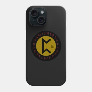 Yellow Perdhro Elder Futhark Rune Symbol Phone Case