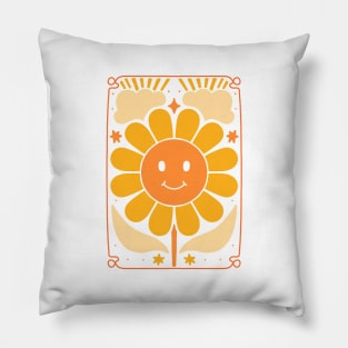 Happy Boho Sunflower Pillow