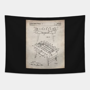 Foosball Table Patent - Foosball Player Game Room Art - Antique Tapestry