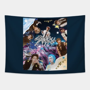 stray kids collage style design Tapestry