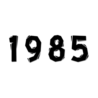 1985 year | simple black T-Shirt