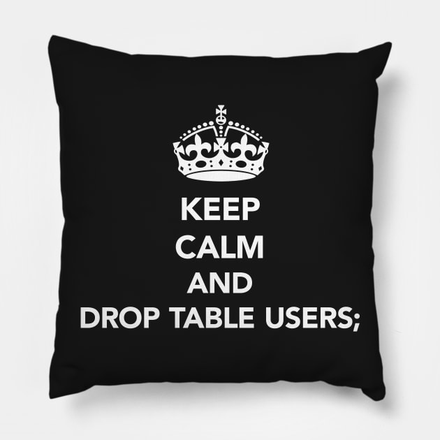 Funny SQL DB Pillow by vladocar