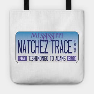 Natchez Trace Parkway, Mississippi license plate Tote