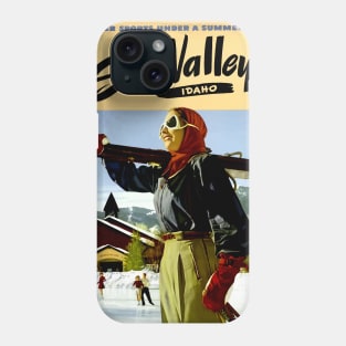 Sun Valley Idaho - Vintage Travel Phone Case