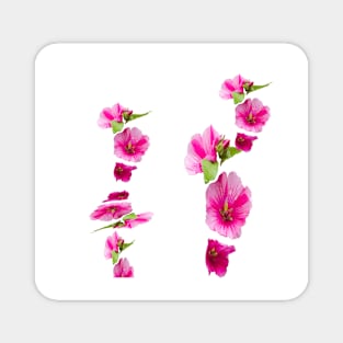 Pink flowers number 1 Magnet