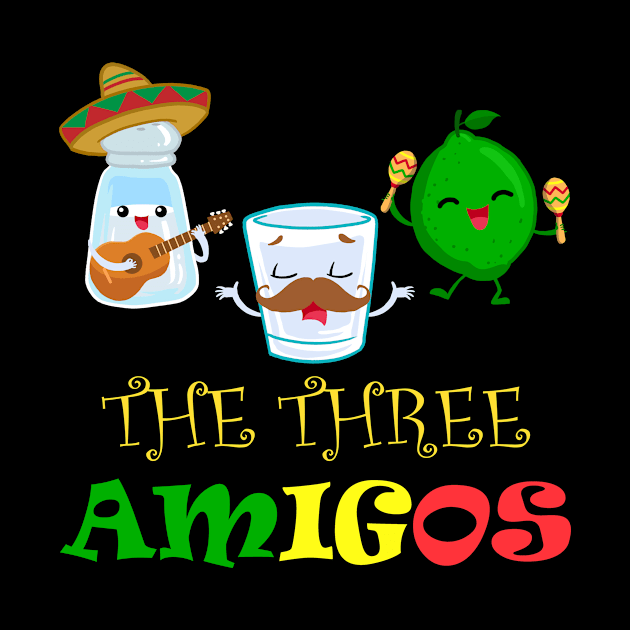 The Three Amigos Funny Cinco De Mayo Gift by CatRobot