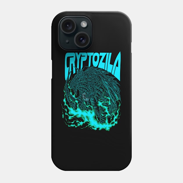 CRYPTOZILA Phone Case by TOSSS LAB ILLUSTRATION