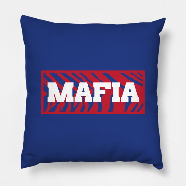 Mafia Box - Blue Pillow by KFig21