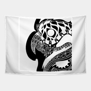 kawaii guacamaya guara bird tropical ecopop art Tapestry