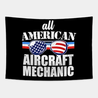 American Aircraft Mechanic Tapestry