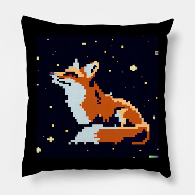 Pixel Fox Pillow by Siddharth k 