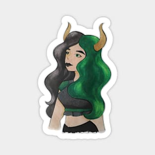 Green-Haired Demon Girl Magnet