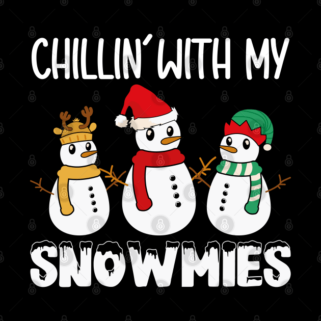 Chillin With My Snowmies Funny Ugly Christmas Pajama Xmas by DragonTees