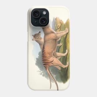 Animals Of Australia The Tasmanian Tiger Or Thylacine Phone Case