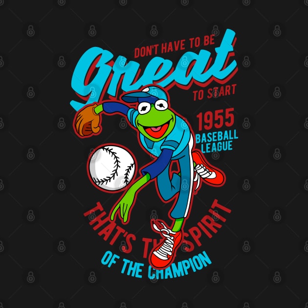 Kermit Baseball Champion by OniSide