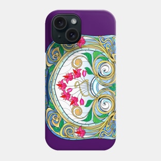 Art Nouveau stained glass window Phone Case