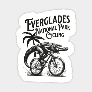 Everglades National Park Cycling - Cycling Alligator Magnet