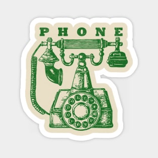 phone // green solid style Magnet