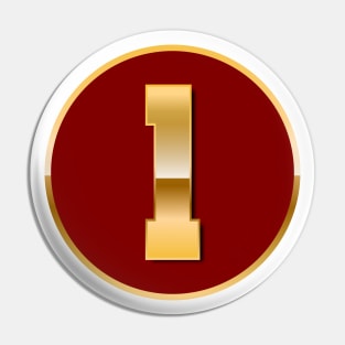 Gold Number 1 Pin