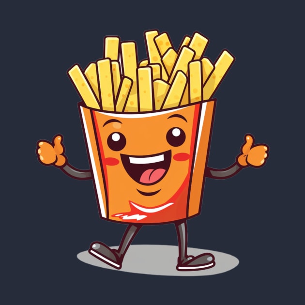 kawaii french fries T-Shirt cute potatofood by nonagobich