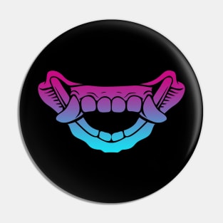 Bali Demon Witch Mask Teeth Vaporwave Pin