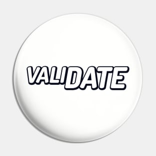 ValiDate logo black Pin