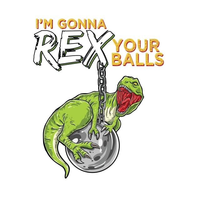 Cute Humor Funny T Rex Wrecking Ball Dinosaurs Pun Animal Gift for Kids by Freid