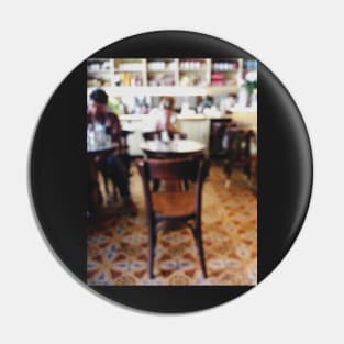 People in Italian Restaurant Out of Focus Pin