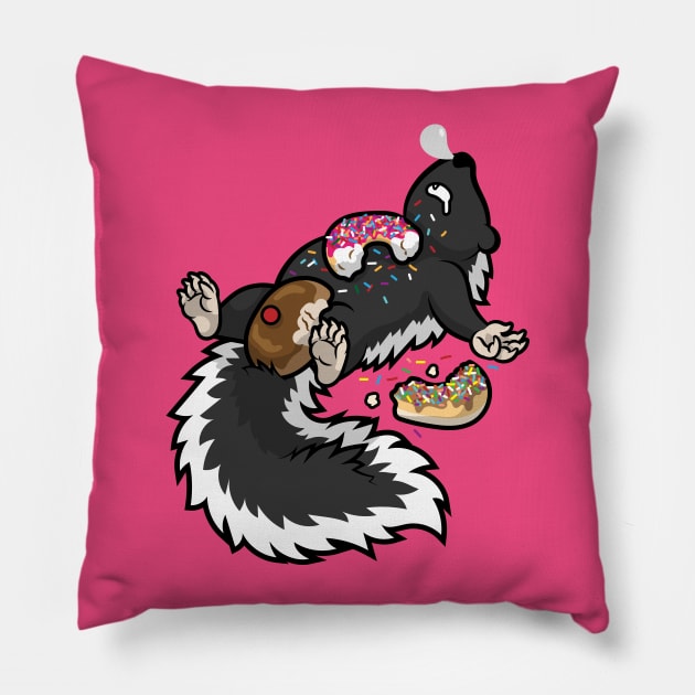 Skunk Funk Donuts Only Pillow by JenniferSmith