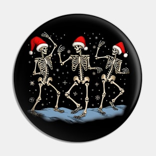 Skeletons Dancing Xmas Funny Christmas Skeletons Boys Kids Pin