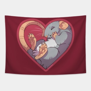 Heart Rat: Self Gray Tapestry