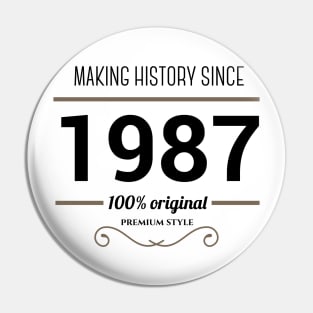 Making history since 1987 Pin