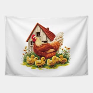 Chicken Lady Tapestry