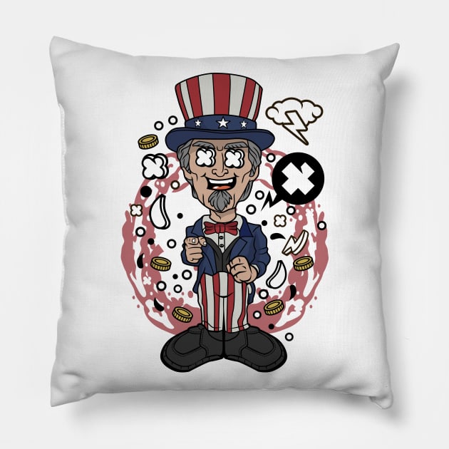 Magician illustration Pillow by Mako Design 