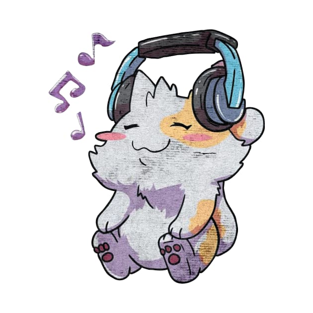 headphone music cats by Sendumerindu
